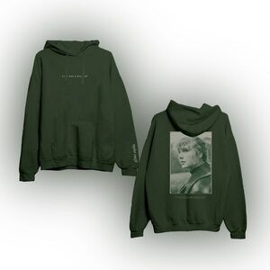 Taylor Swift Life Was A Willow Official Hoodie Sweatshirt Green Small Evermore